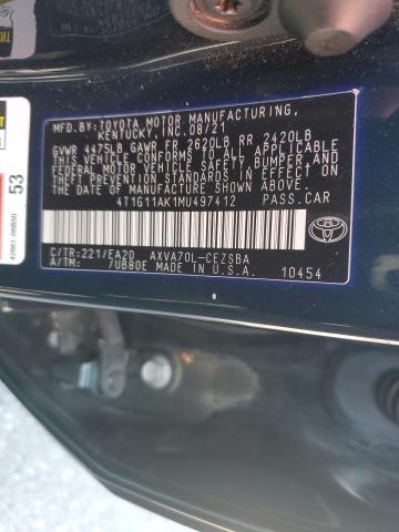 Photo 11 VIN: 4T1G11AK1MU497412 - TOYOTA CAMRY SE 