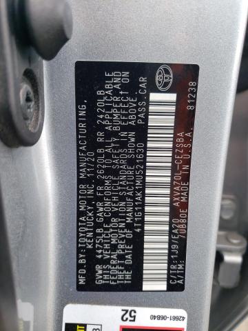 Photo 11 VIN: 4T1G11AK1MU521630 - TOYOTA CAMRY 