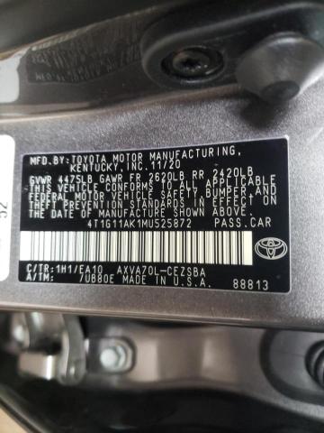 Photo 9 VIN: 4T1G11AK1MU525872 - TOYOTA CAMRY SE 