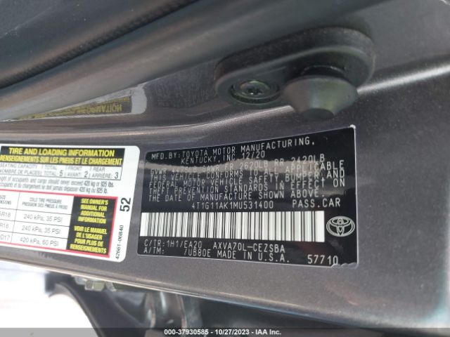 Photo 8 VIN: 4T1G11AK1MU531400 - TOYOTA CAMRY 