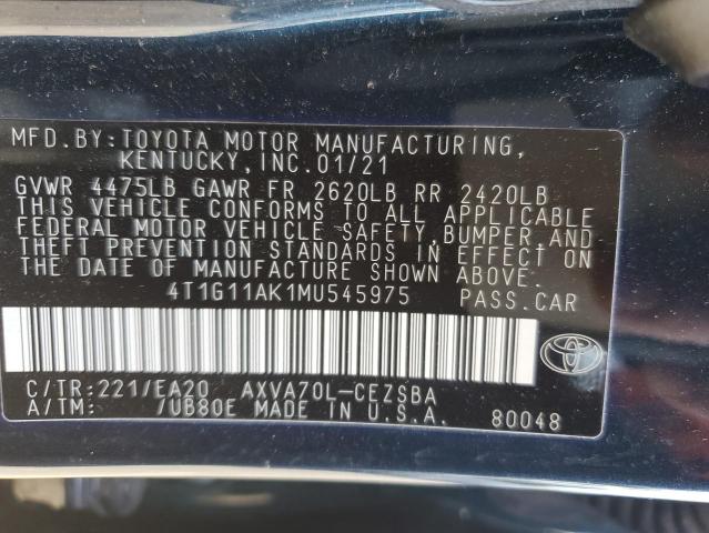 Photo 12 VIN: 4T1G11AK1MU545975 - TOYOTA CAMRY 