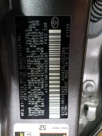 Photo 11 VIN: 4T1G11AK1MU606595 - TOYOTA CAMRY 