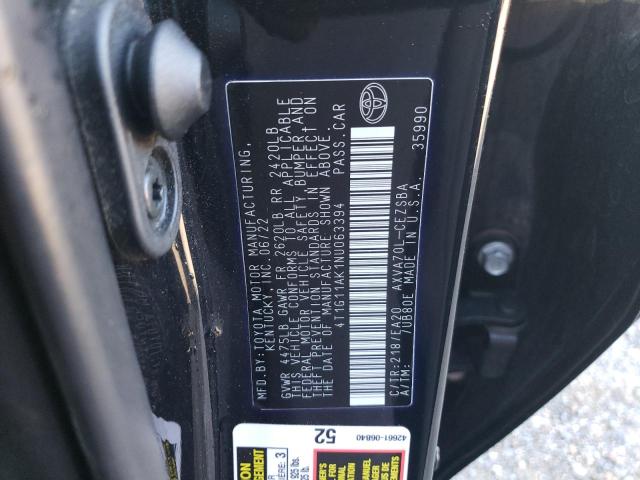 Photo 11 VIN: 4T1G11AK1NU063394 - TOYOTA CAMRY SE 