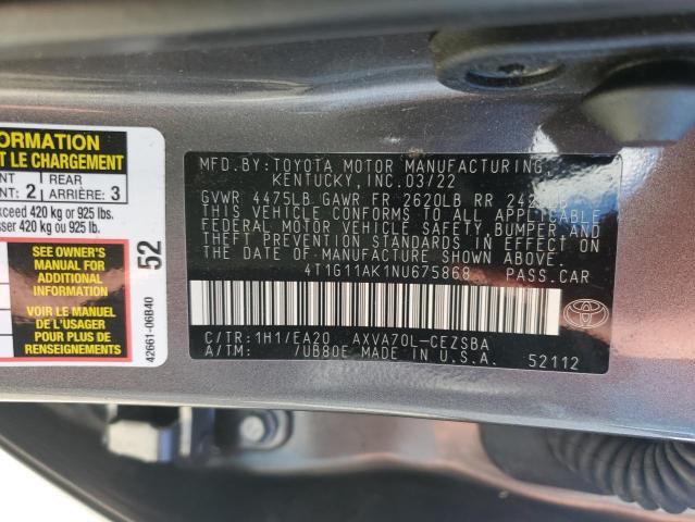 Photo 11 VIN: 4T1G11AK1NU675868 - TOYOTA CAMRY SE 