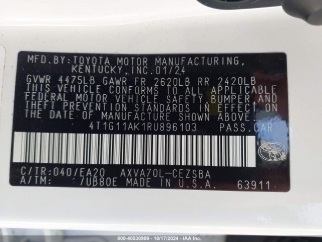 Photo 8 VIN: 4T1G11AK1RU896103 - TOYOTA CAMRY 