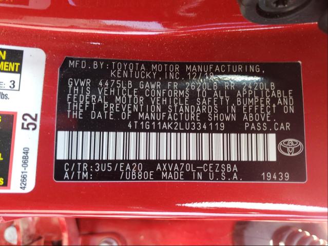 Photo 9 VIN: 4T1G11AK2LU334119 - TOYOTA CAMRY SE 