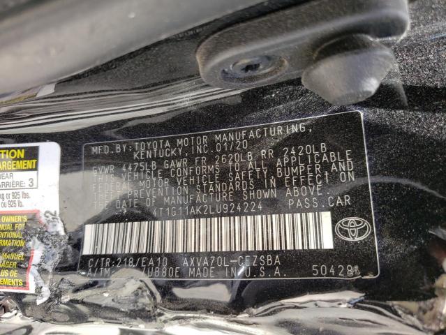 Photo 11 VIN: 4T1G11AK2LU924224 - TOYOTA CAMRY SE 