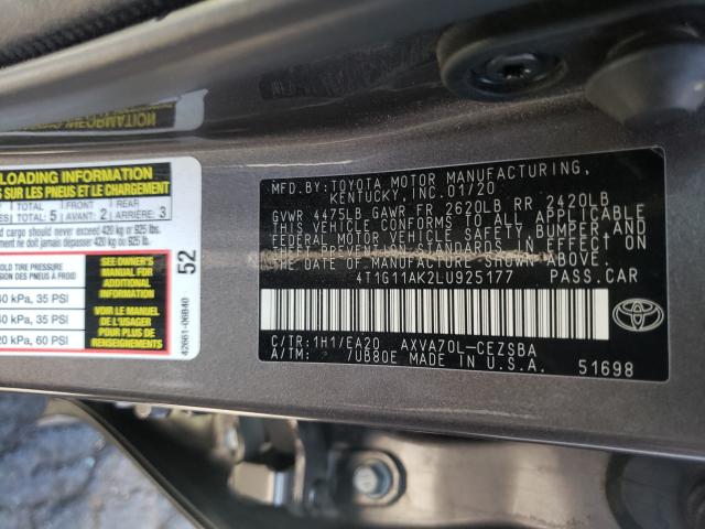 Photo 9 VIN: 4T1G11AK2LU925177 - TOYOTA CAMRY SE 