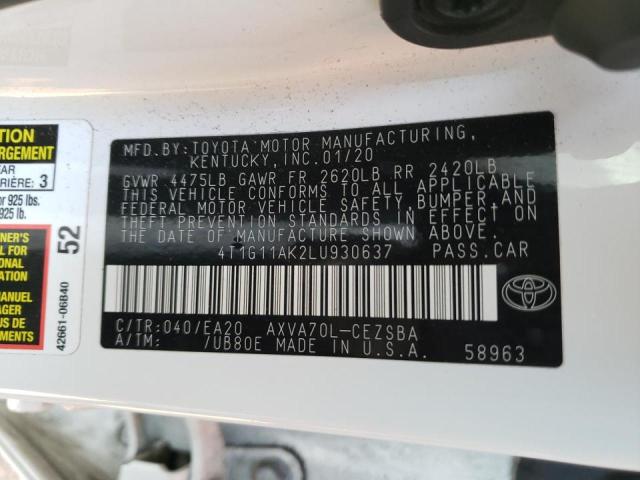 Photo 9 VIN: 4T1G11AK2LU930637 - TOYOTA CAMRY SE 