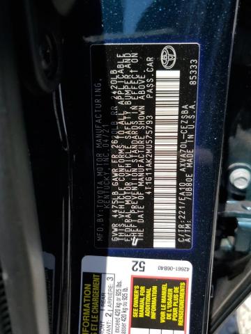 Photo 12 VIN: 4T1G11AK2MU575793 - TOYOTA CAMRY SE 