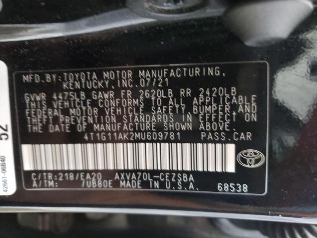 Photo 12 VIN: 4T1G11AK2MU609781 - TOYOTA CAMRY SE 