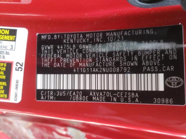 Photo 9 VIN: 4T1G11AK2NU008792 - TOYOTA CAMRY SE 