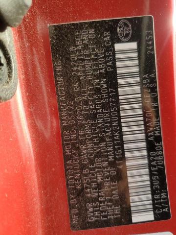 Photo 11 VIN: 4T1G11AK2NU057717 - TOYOTA CAMRY SE 
