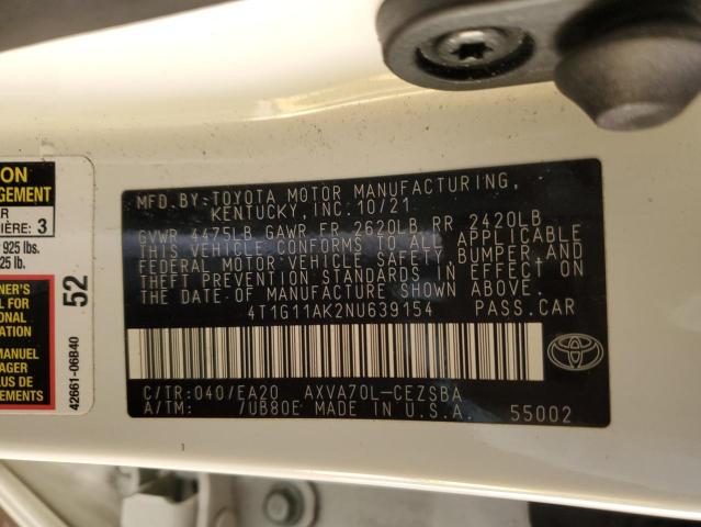 Photo 12 VIN: 4T1G11AK2NU639154 - TOYOTA CAMRY 