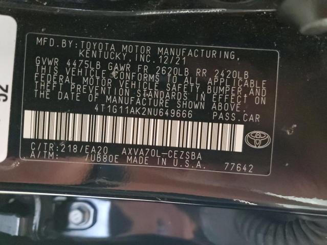 Photo 12 VIN: 4T1G11AK2NU649666 - TOYOTA CAMRY 