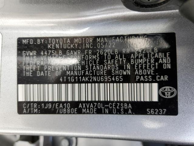 Photo 11 VIN: 4T1G11AK2NU695465 - TOYOTA CAMRY 