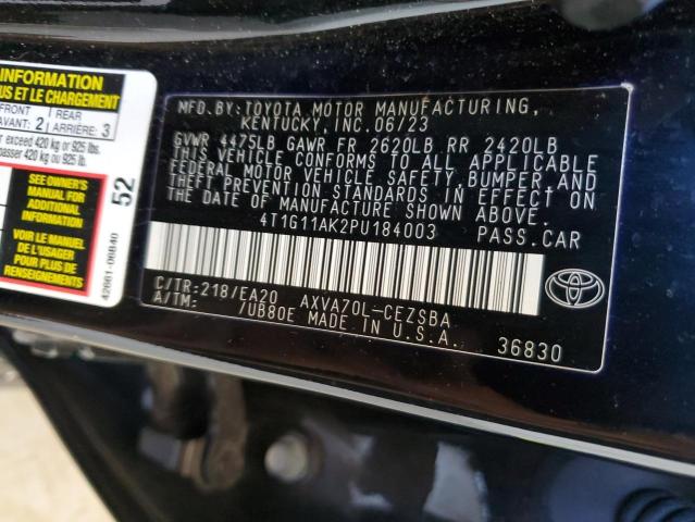 Photo 11 VIN: 4T1G11AK2PU184003 - TOYOTA CAMRY SE N 