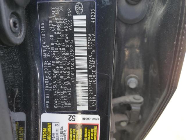 Photo 11 VIN: 4T1G11AK3LU350233 - TOYOTA CAMRY SE 