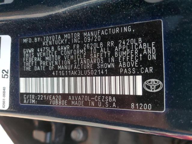 Photo 11 VIN: 4T1G11AK3LU502141 - TOYOTA CAMRY SE 