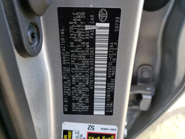 Photo 11 VIN: 4T1G11AK3LU931263 - TOYOTA CAMRY SE 