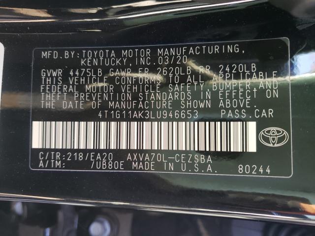 Photo 9 VIN: 4T1G11AK3LU946653 - TOYOTA CAMRY SE 