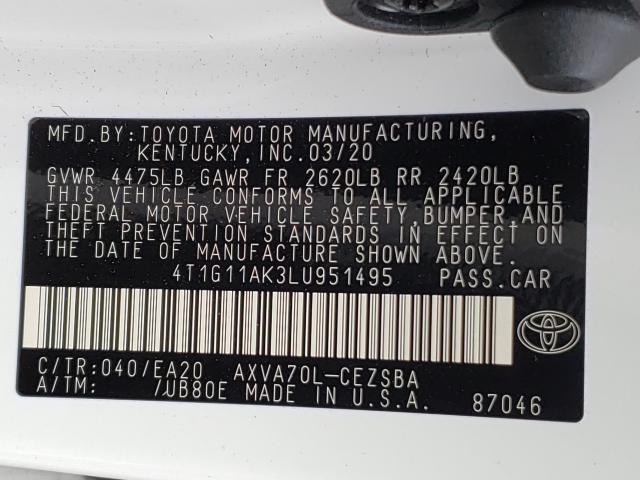 Photo 9 VIN: 4T1G11AK3LU951495 - TOYOTA CAMRY SE 