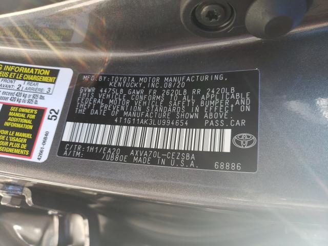 Photo 9 VIN: 4T1G11AK3LU994654 - TOYOTA CAMRY SE 