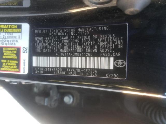 Photo 9 VIN: 4T1G11AK3MU411260 - TOYOTA CAMRY SE 