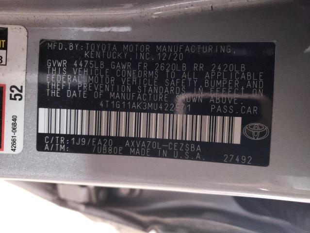 Photo 11 VIN: 4T1G11AK3MU422971 - TOYOTA CAMRY SE 