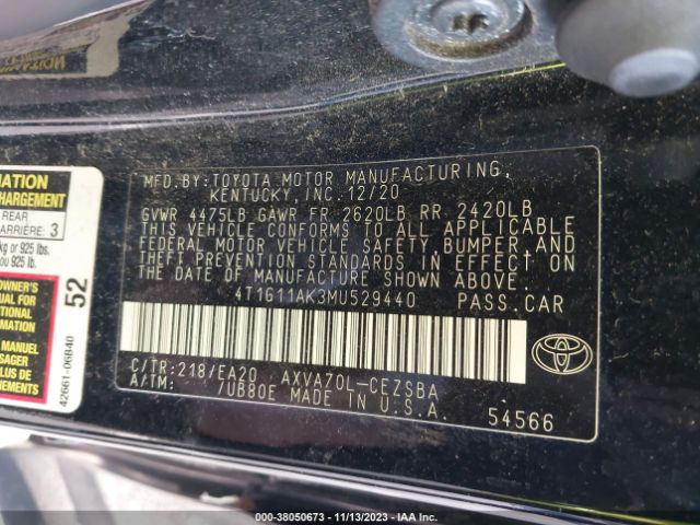 Photo 8 VIN: 4T1G11AK3MU529440 - TOYOTA CAMRY 