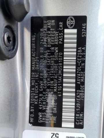 Photo 9 VIN: 4T1G11AK3MU581070 - TOYOTA CAMRY SE 