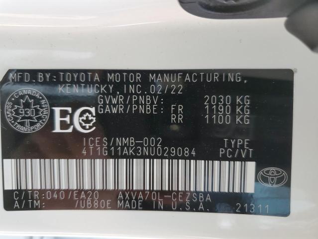 Photo 11 VIN: 4T1G11AK3NU029084 - TOYOTA CAMRY SE 