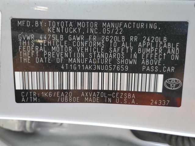 Photo 11 VIN: 4T1G11AK3NU057659 - TOYOTA CAMRY SE 