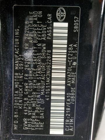 Photo 12 VIN: 4T1G11AK3NU622878 - TOYOTA CAMRY SE 