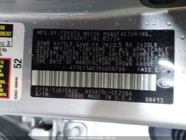 Photo 8 VIN: 4T1G11AK3RU908798 - TOYOTA CAMRY 