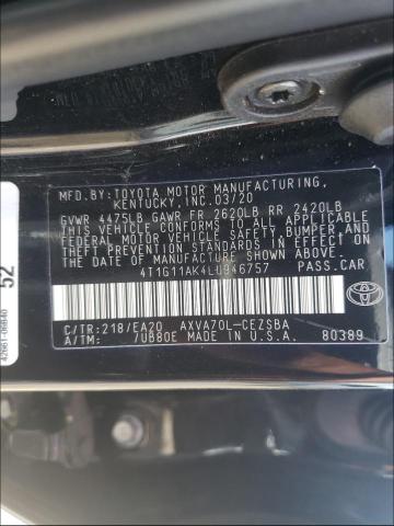 Photo 9 VIN: 4T1G11AK4LU946757 - TOYOTA CAMRY SE 