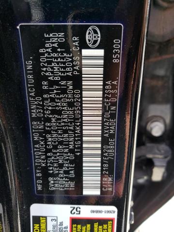 Photo 12 VIN: 4T1G11AK4LU950260 - TOYOTA CAMRY 