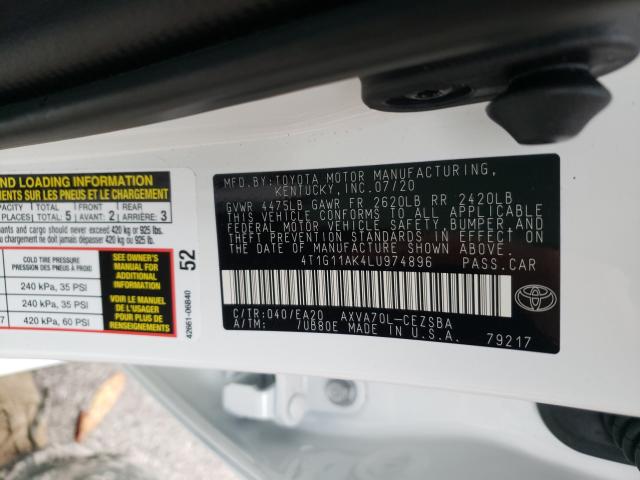 Photo 9 VIN: 4T1G11AK4LU974896 - TOYOTA CAMRY SE 