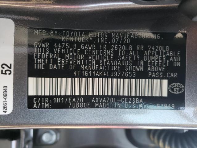 Photo 9 VIN: 4T1G11AK4LU977653 - TOYOTA CAMRY SE 