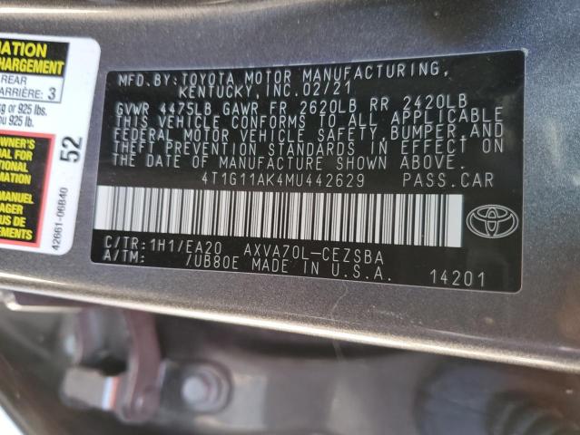 Photo 11 VIN: 4T1G11AK4MU442629 - TOYOTA CAMRY 