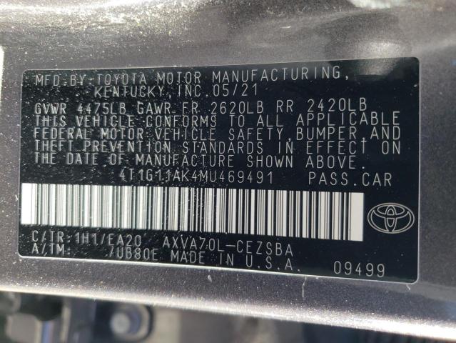 Photo 11 VIN: 4T1G11AK4MU469491 - TOYOTA CAMRY 