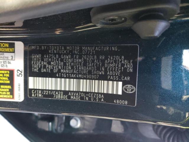 Photo 9 VIN: 4T1G11AK4MU490907 - TOYOTA CAMRY SE 