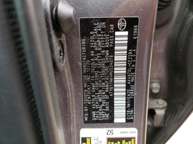 Photo 12 VIN: 4T1G11AK4MU534078 - TOYOTA CAMRY SE 