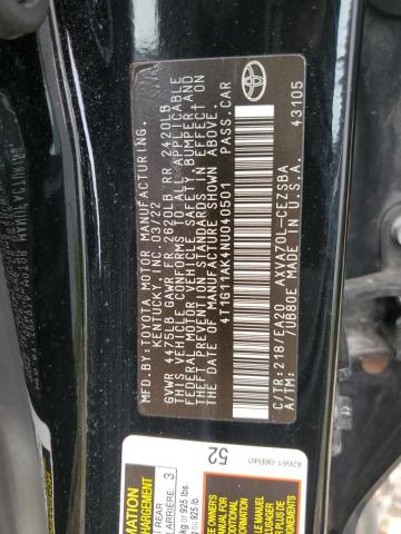 Photo 11 VIN: 4T1G11AK4NU040501 - TOYOTA CAMRY SE 