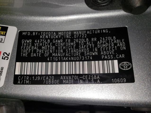 Photo 11 VIN: 4T1G11AK4NU073174 - TOYOTA CAMRY SE 