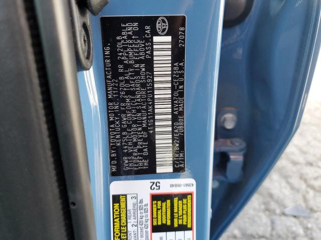 Photo 11 VIN: 4T1G11AK4PU115927 - TOYOTA CAMRY SE N 