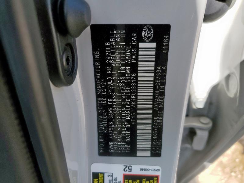 Photo 12 VIN: 4T1G11AK4RU238176 - TOYOTA CAMRY SE N 