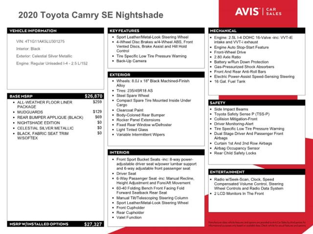 Photo 9 VIN: 4T1G11AK5LU301275 - TOYOTA CAMRY 