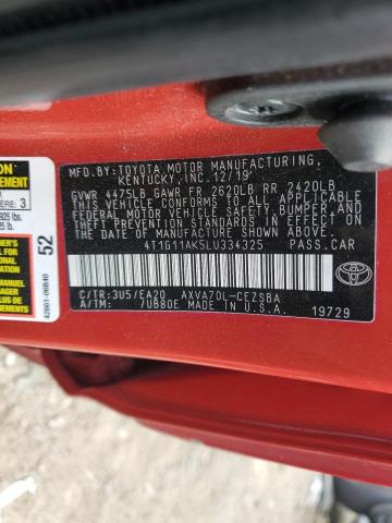 Photo 11 VIN: 4T1G11AK5LU334325 - TOYOTA CAMRY 