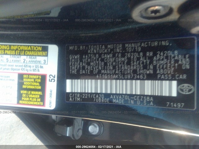 Photo 8 VIN: 4T1G11AK5LU873463 - TOYOTA CAMRY 